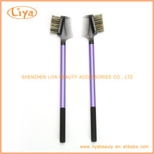 Purple Eyebrow Brush Comb With Plastic Handle